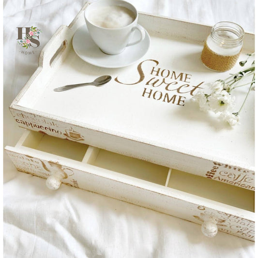 Luxurious Home Sweet Home Tray – Elegant Multi-Purpose Serving Tray for Modern Living