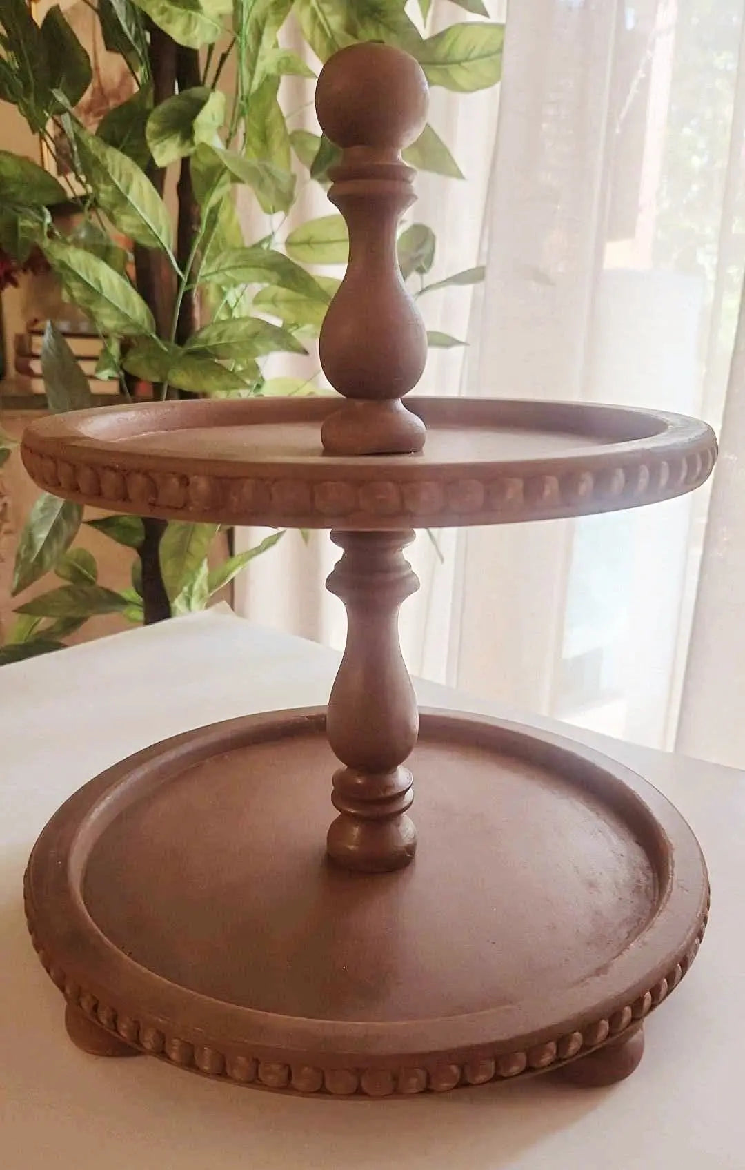 Wood Pedestal Stand HS HOME DECOR