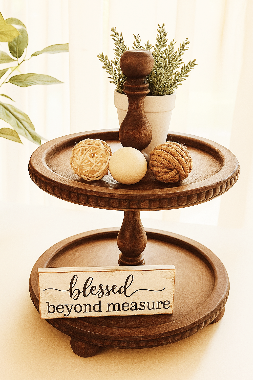 Wood Pedestal Stand