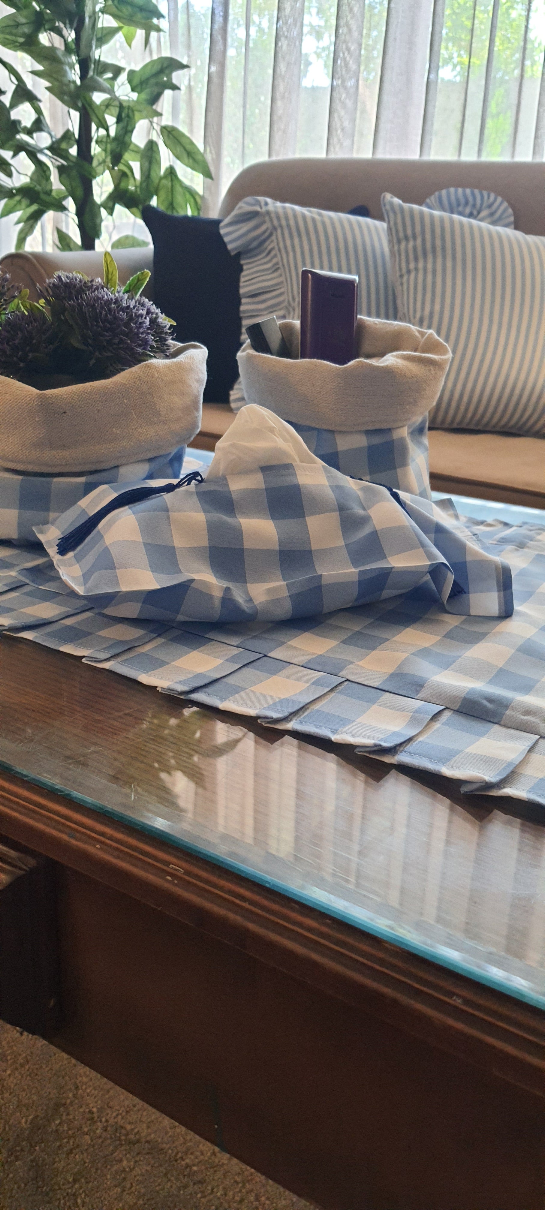 Country Chic Blue Table Set