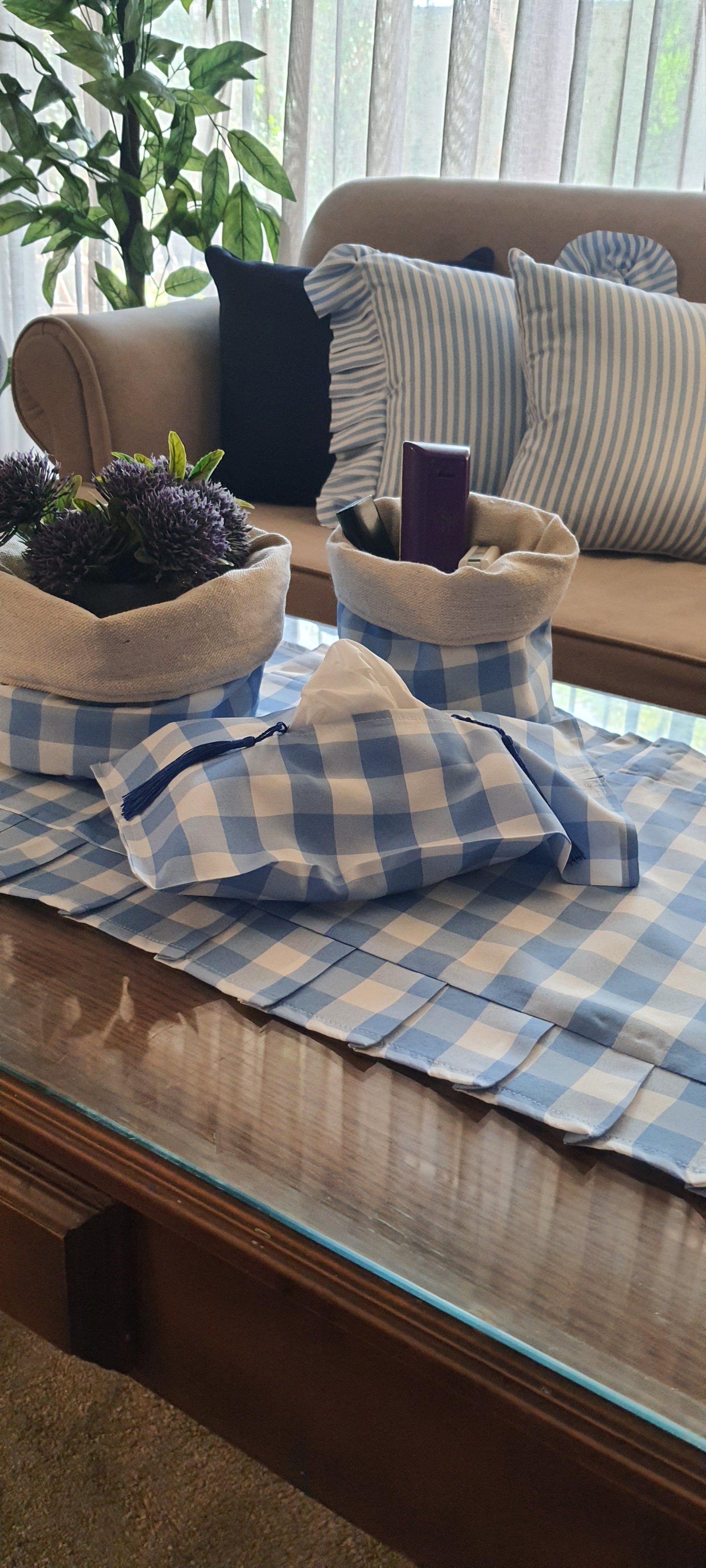 Country Chic Blue Table Set