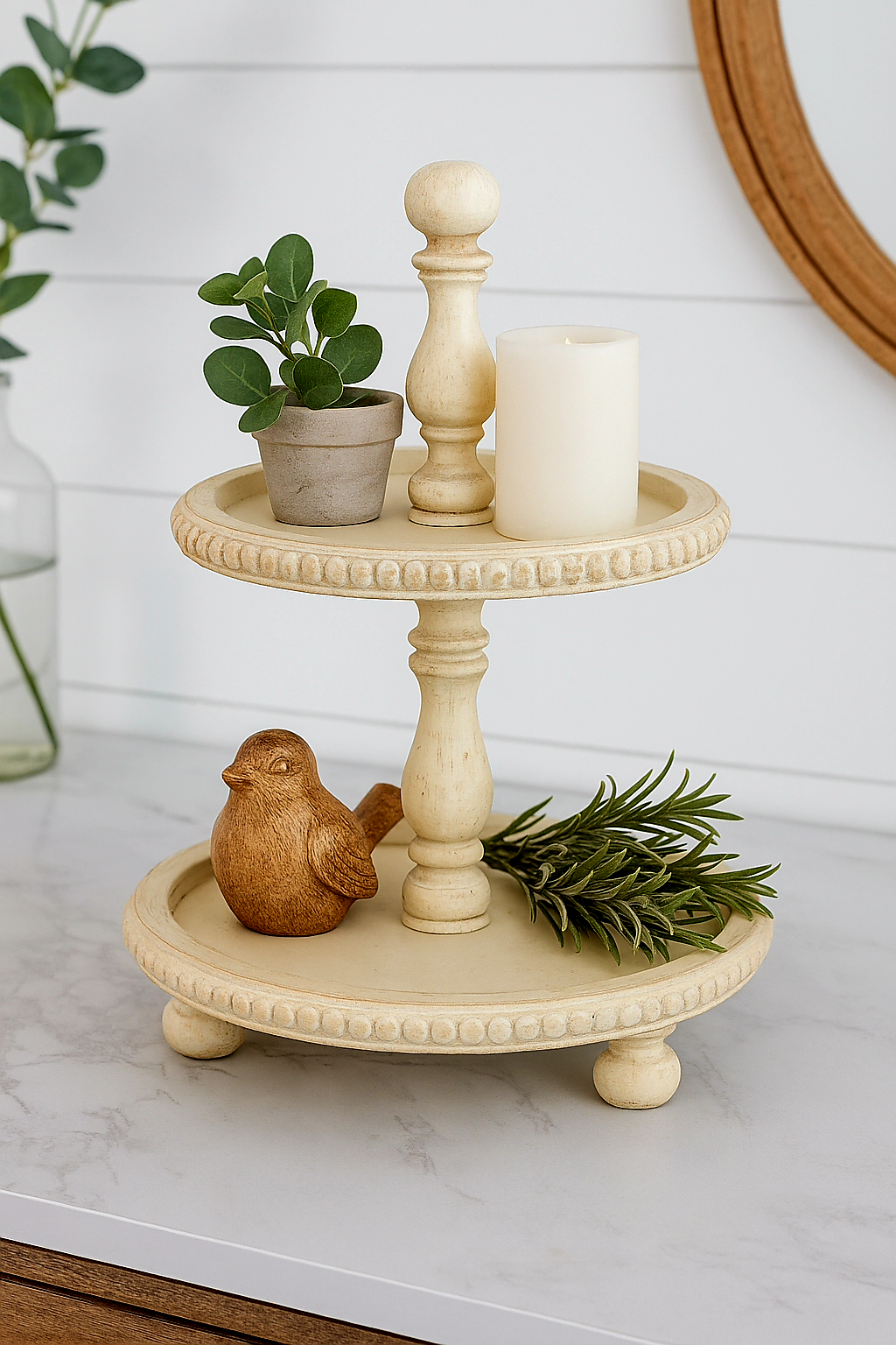 Wood Pedestal Stand