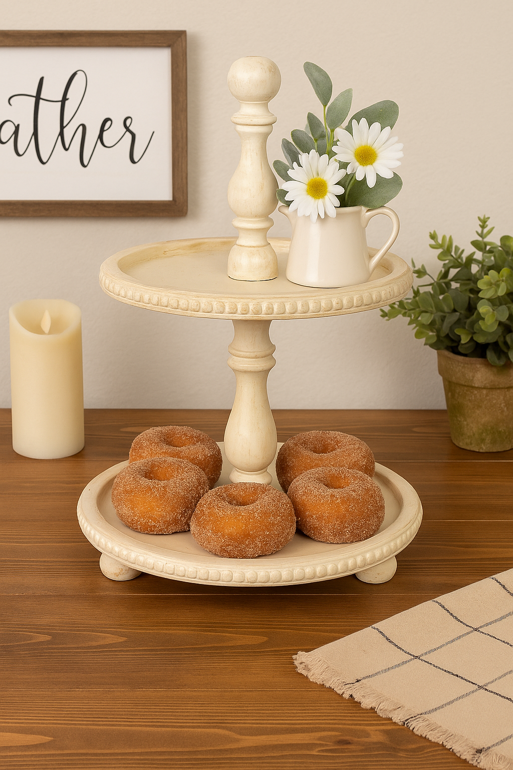 Wood Pedestal Stand
