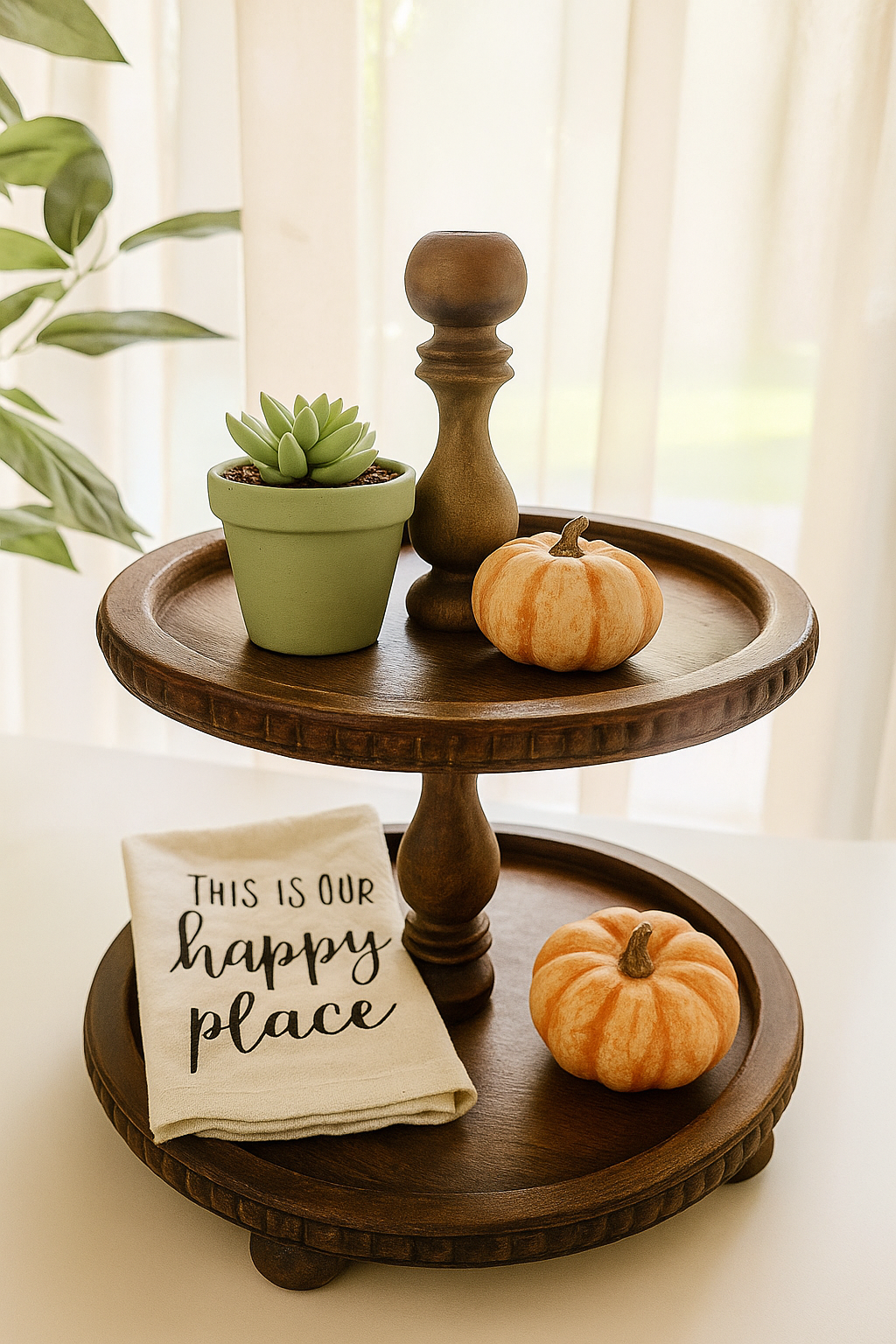 Wood Pedestal Stand