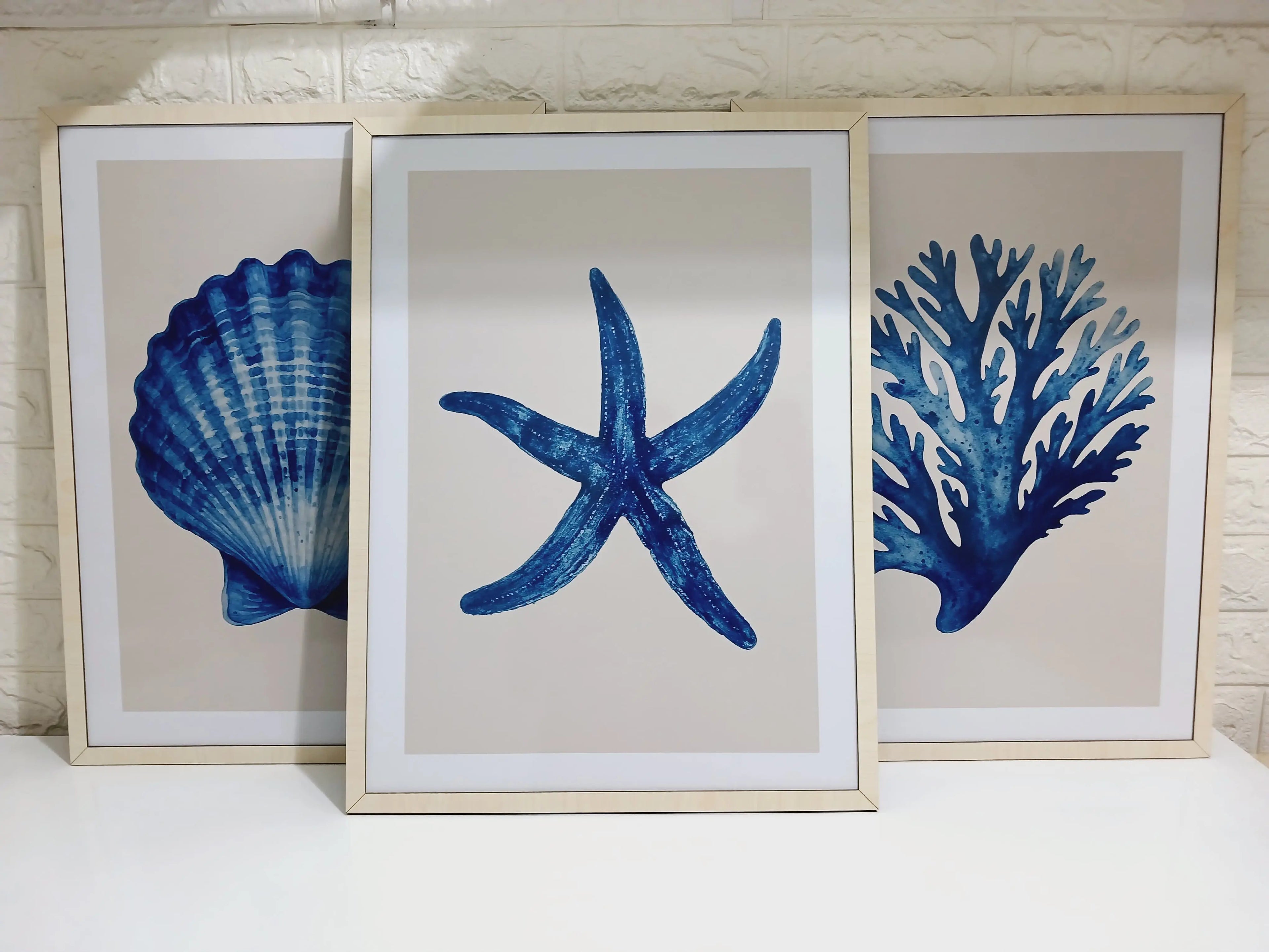Coastal Blues Art Prints HS HOME DECOR