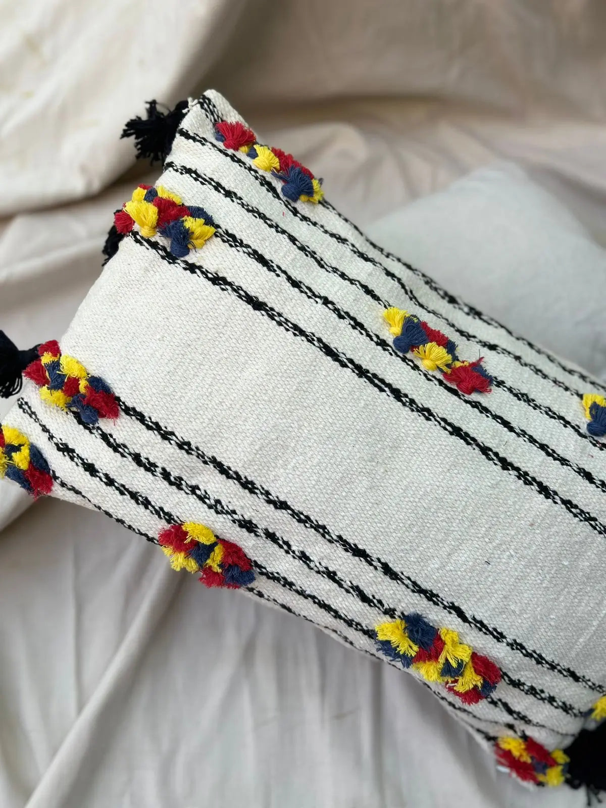 Boho Tassel Bliss Lumbar Pillow HS HOME DECOR