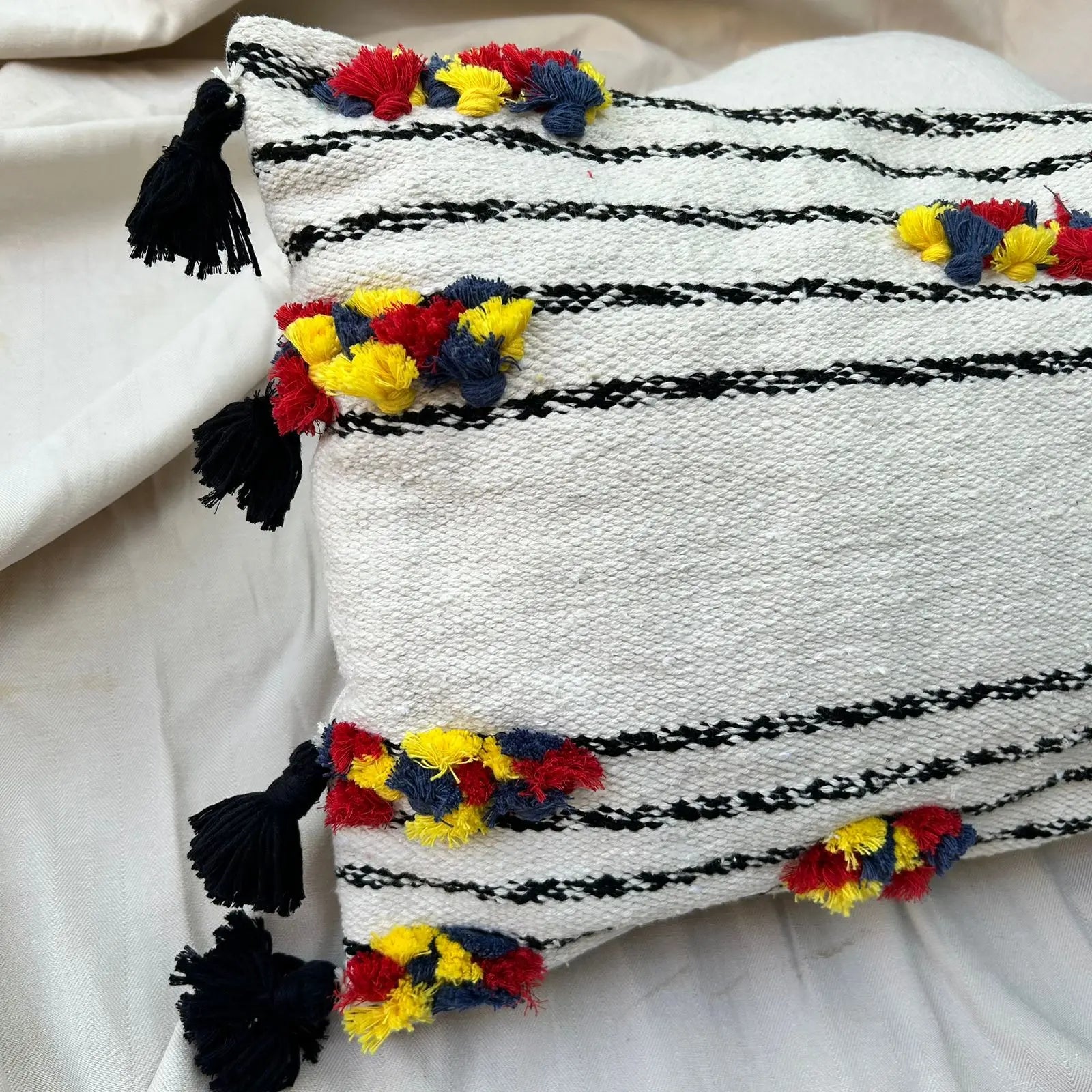 Boho Tassel Bliss Lumbar Pillow HS HOME DECOR
