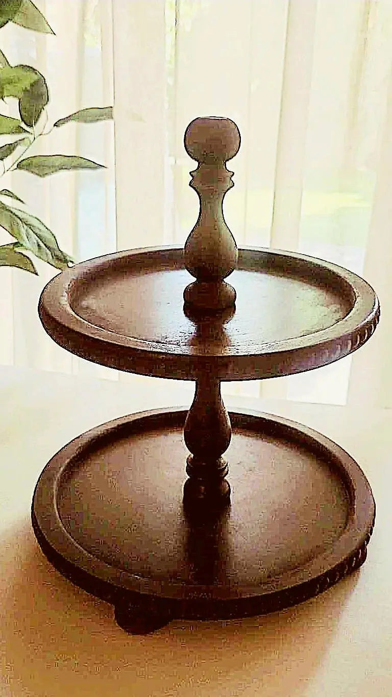 Wood Pedestal Stand HS HOME DECOR