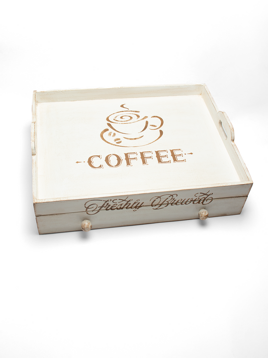 Coffee Tray With Drawer