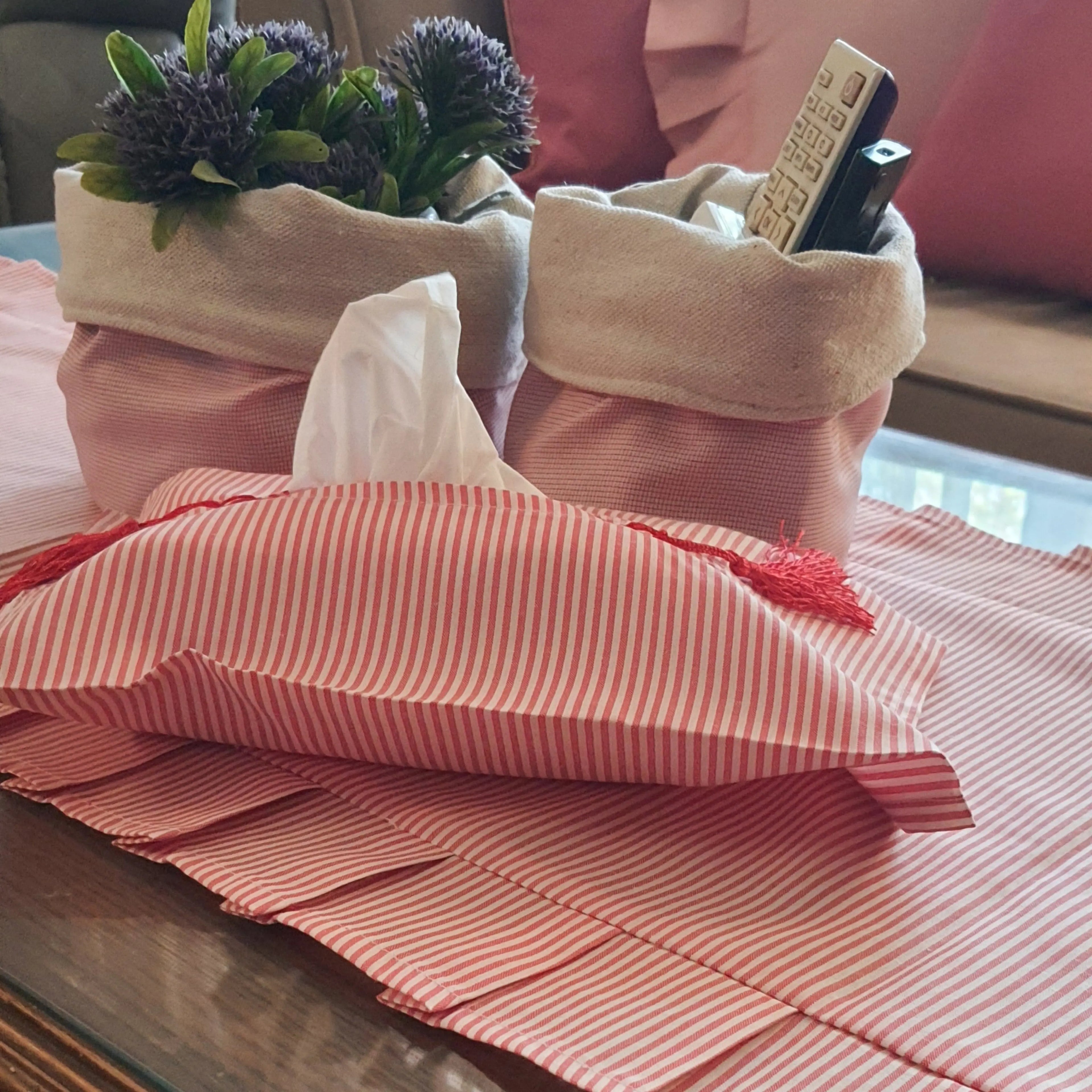 Blush Mix Table Runner Set – Elegant Decor & Storage Collection HS HOME DECOR