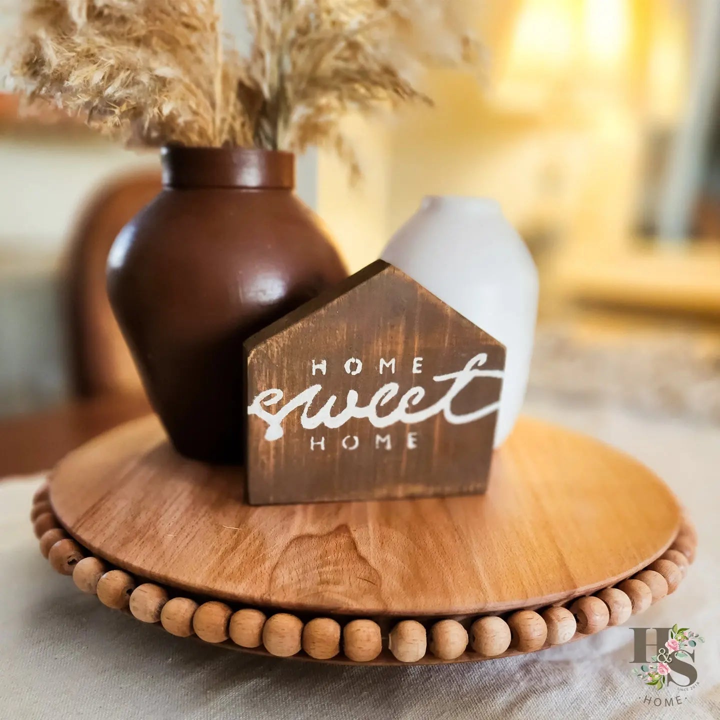 Beaded High Tray HS HOME DECOR