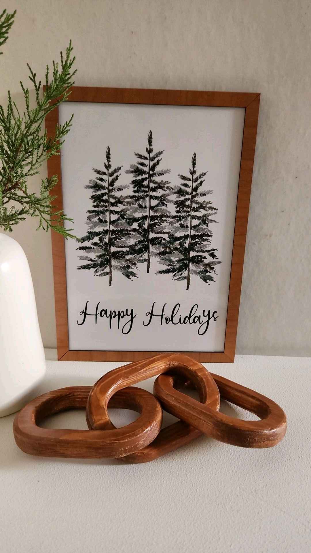 Rustic Wooden Chain Ornament HS HOME DECOR