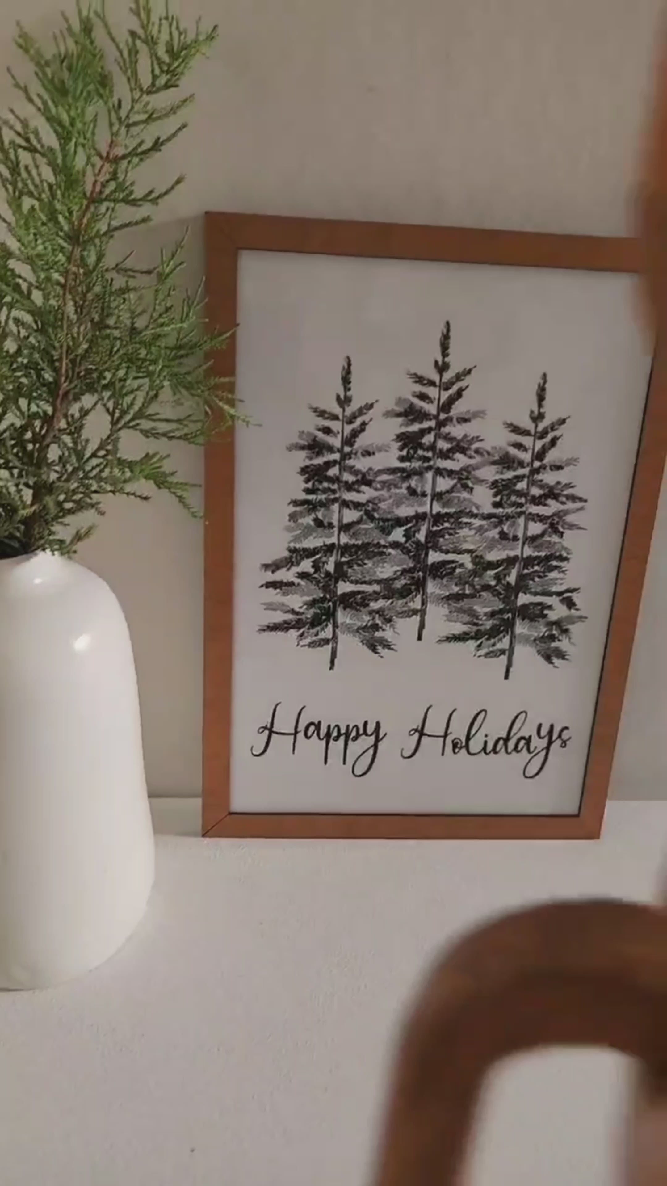 Natural wooden linked chain Decor ornament 