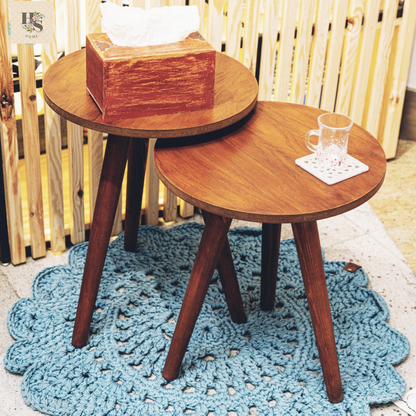 Two SIDE TABLE SET